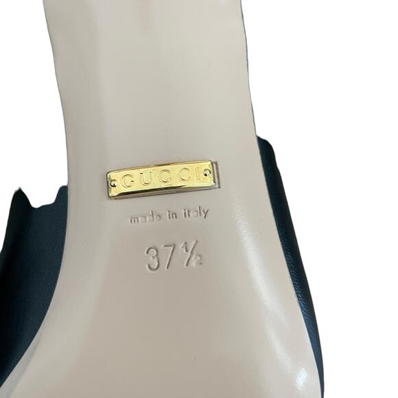 New GUCCI Women's BLACK Interlocking G Python Bow Mule Size 37.5 EUR | US 7.5 - Picture 9 of 14